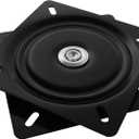 2 Pack 8 Inch Heavy Duty Bar Stool Swivel Replacement for Recliner Chair, Square Swivel Mechanism for Furniture, Seat Swivel Base Bar Stool Swivel Mount Plate, Ball Bearing Swivel Boat Seat, Black