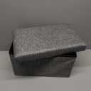ZLY Folding Stool Storage Ottoman Polyester Fabric Linen Foot Rest Seat Clutter Collection 11 X 11 X 11 inch 28cm Cube Desk