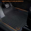 SEALIGHT Tesla Model Y Floor Mats 5 Seat 2021-2024, All Weather Custom Fit Floor Liners, 1st & 2nd Row Full Coverage, 3D Scanning Design, Non-Slip TPE Material, Waterproof & Stain-Resistant
