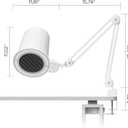 4BLANC Alize Original Vacuum Nail Dust Collector for Pedicure with Built-in Dimmable LED Lamp, Certified HEPA 11 Medical Grade Replaceable Filter, and Universal Table Mount