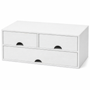 Wisuce Bamboo Desk Organizer  Mini Bamboo Desk Drawer Tabletop Cosmetic Storage Organization for Office or Home Black