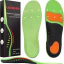 Plantar Fasciitis Arch Support Shoe Inserts Women & Men - Insoles Orthotic Inserts for Flat Feet, Cushioning Shoe Insoles for Foot Pain, Running, Heel Spurs, Arch Pain High Arch - Boot Insoles (M: Men's 8.5-10 / Women's 9.5-11, Green)