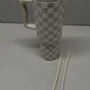 Simple Modern 40 oz Trek Tumbler with Handle and Straw Lid | Cup Holder Friendly Insulated Stainless Steel Travel Mug | Checkmate