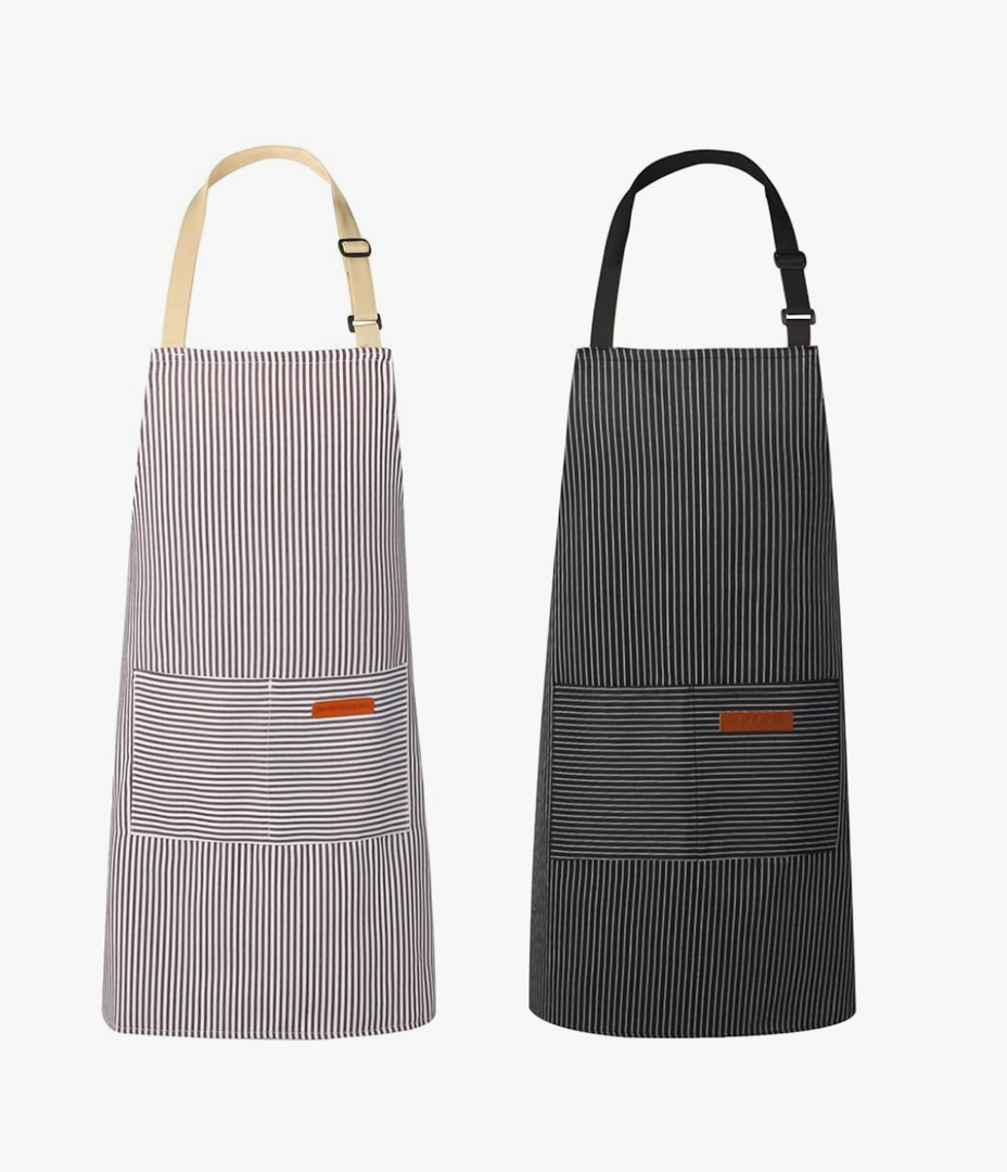 2Pack aprons for women with pockets,2 Pocket Kitchen Cooking Apron for Men,Waterproof apron suitable for chefs,waiters,baking,and nail technicians