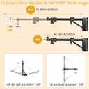MACTREM Ring Light Wall Mount, 71.65/182cm Wall Mounting Triangle Boom Arm for Strobe Light, Photography, Softbox, Reflector,Umbrella,Studio Video Light, Support 180Rotation