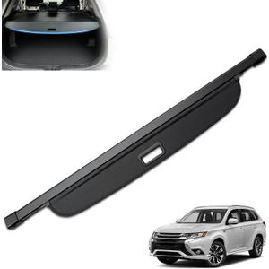 MIALUTY® Cargo Cover for 2013-2022 Mitsubishi Outlander 2.4L Retractable Trunk Cover Outlander Accessories Anti-Peeping Anti-Theft Privacy Screen,Trunk Luggage Shield Shade Carbon Fiber Texture