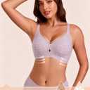 COCOMARTS Jelly Bras for Women No Underwire Seamless Push Up Bra Full Support Comfort Bralettes Wireless Plunge Everyday Bra (Pink, XL)