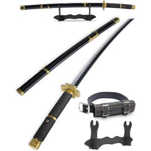 Cold Blade Katana Sword - 41 inches Katana Replica with Holster Belt and Display Stand - Sword with Authentic Design