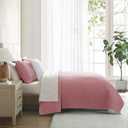 Nautica - King Quilt Set, Soft & Reversible Cotton Bedding with a Smooth Finish, 3 Piece Coastal Bed Set with Matching Pillowcases (Seashore Stitch Pink)