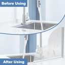 2 Pack Large Shower Splash Guard for Walk in Shower, Upgrade 9.25 x 9.25 In Bath Tub Splash Guards, Shower Corner Bathtub Water Blocker, Waterproof Shower Accessories to Keep Water in Shower