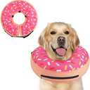 Supet Inflatable Dog Cone Collar Alternative After Surgery, Doggie Neck Donut Collar Recovery ECollar, Soft Dog Cone for Small Medium Large Dogs, Size: L-(Neck 11"-14")