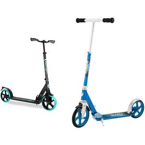 LaScoota Kick Scooter for Adults & Teens. Perfect for Youth 12 Years and Up & Razor A5 Lux Kick Scooter for Kids Ages 8+ - 8" Urethane Wheels, Anodized Finish Featuring Bold Colors