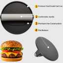 Smash Burger Press 6.7-Inch Round Cast Iron Grill Press with Ergonomic Silicone Handle  Heavy-Duty Bacon with Unique Burger Design for Even Grilling