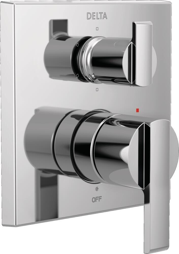 Delta Faucet T24967, Chrome Ara Angular Modern Monitor 14 Series Valve Trim with 6-Setting Integrated Diverter