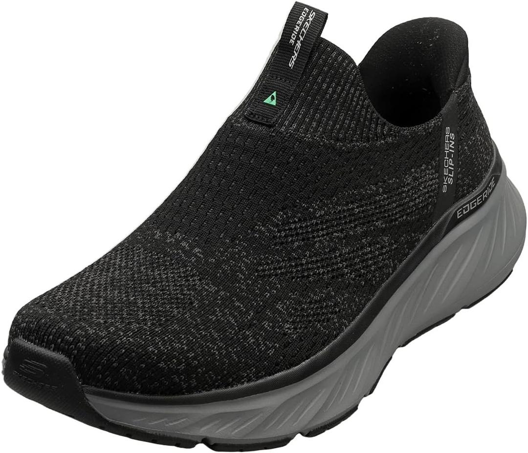 Skechers Men's Edgeride Commissioner Hands Free Slip-in Sneakers (8.5 X-Wide, Black/Charcoal)