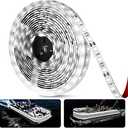 25ft Pontoon Boat Lights Marine LED Strip Lights 12V Waterproof, Interior Light Deck Light for Kayak, Jon Boat, Bass Boats, Fishing Boats (White)