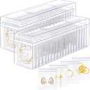 Kenning 42 Pcs Acrylic Jewelry Case Organizer, Clear Jewelry Organizers Holder with Portable Anti Tarnish Storage Bags for Rings, Earrings, Necklaces, Ideal Gifts for Women (Clear)