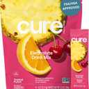 Cure Hydration | Plant-Based Electrolyte Drink Mix | No Added Sugar | FSA-HSA | Dehydration Relief Powder Made with Coconut Water | Non-GMO | Vegan | Pouch of 14 Packets - Tropical Punch