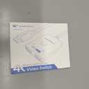 HDMI Switch 2 in 1 Out 4K@60Hz, WARRKY[with 3.3ft Fixed Braided HDMI Cable, Aluminum Case, 2K@144Hz, HDCP 2.2] Bidirectional 2x1 Switcher Splitter Compatible for PS5/4, Xbox, Roku, FireStick, Switch (Grey)