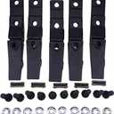 JZGRDN 5PK Teeth 6737322Y 6737322 Compatible with Bobcat Style Skid Steer Bolt-On Shanks Teeth & Pins- Assembly