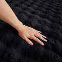 Black Rabbit Plush Area Rug for Bedroom Living Room Sofa,2'X6' Faux Fur Fluffy Shaggy Rectangular Square Rug for Kids Teen Girls Room,Furry Carpet Rug for Nursery Baby Room Decor for Teenage