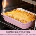 (40 Pack) 8x8 Square Aluminum Baking Cake Pans with Clear Lids - Pink Foil Pans with Lids - Disposable Food Containers Great for Cooking, Heating, Storing, Prepping Food