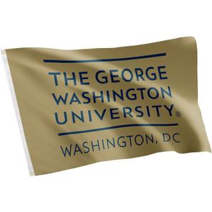 Desert Cactus The George Washington University TGWU Flag - 3 x 5 Feet Colonials Banner, Indoor/Outdoor Durable Fabric, 100% Polyester Design (Style 4)