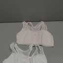 Girls Training Bra for 8-14 - First Wireless Seamless Sports Bra with Sewn-in Padding - Breathable Cotton Racerback - 4-Pack (10-12 Years, White+white+pink+pink)