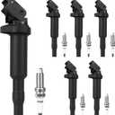 Autoexact Ignition Coil Packs and Iridium Spark Plugs Set Fit for BMW 3.0L 2007-2013 328i X3 528i X5 325i 128i 328xi Z4 330i 530i 525i 530xi 325xi 528xi 330xi 525xi L6, Replaces UF592, 6PCS