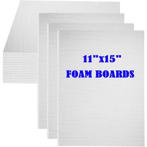 30Pack Foam Core Board, 11"x15" White Foam Board, 3/16" / 5MM Thick Mat Foam Board Center, Backing Boards for Mounting Photographs and Artwork, 3-D Modeling, Signage, Poster Making
