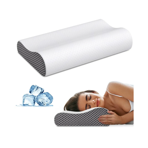 Cervical Neck Pillow for Pain Relief, Contour Memory Foam Pillows for Sleeping, Odorless Ergonomic Pillow Adjustable Orthopedic Cooling Pillow Bed Pillow Neck Support for Side Back Stomach Sleepers
