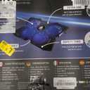 KLIM Wind Laptop Cooling Pad - More Than 500 000 Units Sold - New Version - The Most Powerful Rapid Action Cooling Fan - Laptop Stand with 4 Cooling Fans at 1200 RPM - USB Fan - PS5 PS4 - Blue