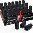 Sposuit M14x1.5 Lug Nuts - Replacement for 1999-2024 Chevy Silverado 1500, 2009-2024 Traverse, 2015-2024 Colorado, 2001-2024 Tahoe, 2007-2013 Avalanche - Closed End Black Lug Nut(24 Pcs)