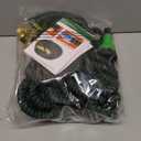 Flexi Hose with 8 Function Nozzle, 150FT - Lightweight Expandable Garden Hose, No-Kink Flexibility, 3/4 Inch Solid Brass Fittings and Double Latex Core - Black and Green