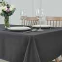 maxmill Square Tablecloth Water Resistance Antiwrinkle Spill Proof Linen Looking Texture Table Cloth, Decorative Fabric Table Cover for Banquet Parties Event Holiday Dinner, 70 x 70 Inch, Charcoal