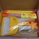 Masthome Kids Cleaning Set, 8 Piece Cleaning Toys Set, Includes Mop, Broom, Brush, Dustpan, Microfiber Cloth, Cleaning Sponge, Squeegee, Window Scraper, Pretend Play Toys for Girls Boys - Yellow