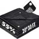 LOVE STORY 20x30FT 55% Black Shade Cloth Sun Shade Net with Grommets Sunblock Net Mesh Tarp for Garden,Plants Cover,Greenhouse and Patio (20FTx30FT)