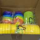 Sunnyray 20 Pack Collapsible Water Bottles Bulk Foldable Water Bottles 17oz Silicone Portable Leak Proof Reusable Sports with Clip for Travel Hiking Camping Outdoor(Colorful)