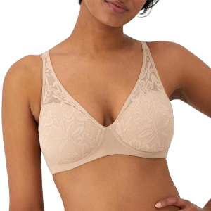 Bali Women's Breathe Wireless T-Shirt Bra Almond Size XL Style DF7594