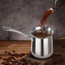 IMEEA Turkish Coffee Pot SUS304 Stainless Steel Coffee Maker for Briki Greek & Arabic Cezve Ibrik (20oz)