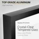 24x36 Metal Poster Frame, 24 x 36 inches Aluminum Picture Frame with Mat for 20x30 Photo, Tempered Glass Cover, Black Wall Hanging Photo Frame for Home Dcor