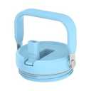 Cafezi Replacement Lid with Flip Straw and Top Handle, 30oz/ 40oz/ 50oz/ 64oz Tumbler, Screw On Lid (Sky Blue)