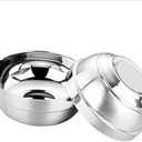 SUNRISE Kitchen Supply Mirror Polished Double-Wall Insulated Stainless Steel Soup Bowl (Pack of 2) (48 oz)