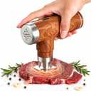 Electric Meat Tenderizer Tool,Cordless Meat Tenderizer Machine with 2 Stainless Steel Meat Mallet,Kitchen Essentials For Tenderizing Steak/Beef/Chicken Chops (brown) (N-09)