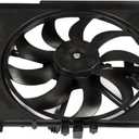 Engine Radiator Condenser Cooling Fan Assembly Replacement for Nissan Versa AT CVT 2012-2019 Models Black