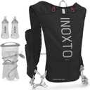 INOXTO Running Hydration Vest Backpack, Lightweight Insulated Pack with 1.5L Water Bladder Bag Daypack for Hiking Trail Running Cycling Race Marathon for Women Men (588black)