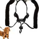 Sporn Original Training Halter, Small Dog Harness No Pull with Black Padded Sherpa Sleeves, Breathable No Pull Dog Harness for Small Dogs, Provides to All Small Sized & Toy Breeds