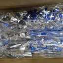 6 Pack Metallic Foil Spray Table Centerpiece Decoration Star Brust Glitter Table Topper Decor for Birthday Graduation Holiday Christmas New Year's Eve Celebration Party Supplies Blue Silver