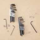 Amazon Basics Hex Key Allen Wrench, Long Arm, Ball End, Metric and Standard Sizes, Chrome Vanadium Steel, 26-Piece with Storage Case