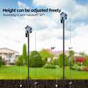 Bird Feeder Pole,60" Outdoor Bird House Pole Kit Stand with 5-Pronged Base, Adjustable Height & Universal Mount for Easy Setup, 2 Installation Methods, Matte Black Finish (Without Feeder)